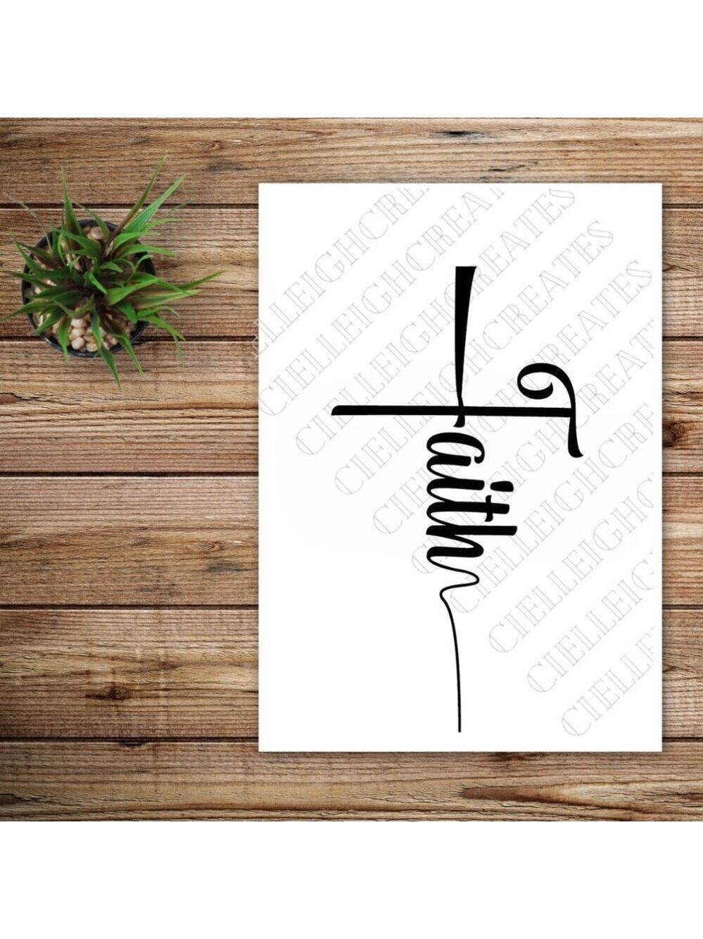 *2 for $20* Faith Cross vinyl decal Sticker Handcrafted
